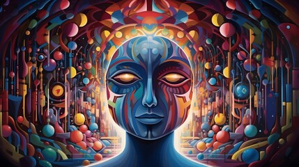 Naklejka premium The Science of Positivity: Universal Energy and Its Impact on Well-Being
