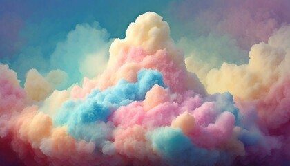 Fototapeta premium sugar candy clouds background for web design, with copy space for banners and wallpapers