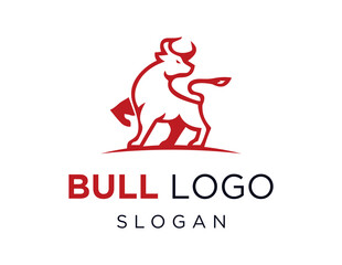The logo design is about Bull and was created using the Corel Draw 2018 application with a white background.