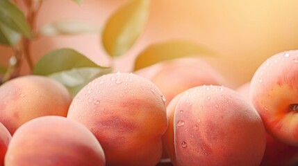 peaches on a peach background