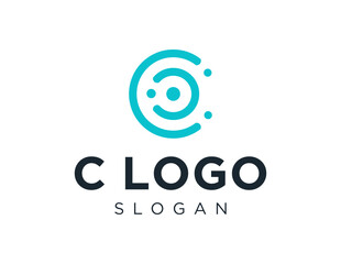 The logo design is about C Letter and was created using the Corel Draw 2018 application with a white background. - obrazy, fototapety, plakaty