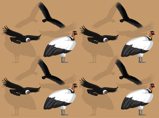 Bird King Vulture Andean Condor Cute Seamless Wallpaper Background