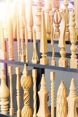 Wooden balusters for stairs