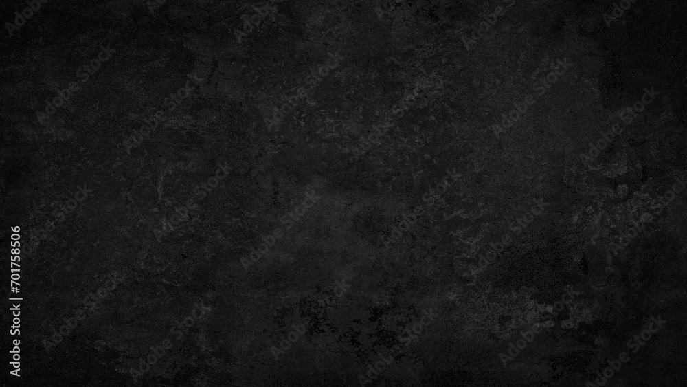 Poster abstract black wall texture for pattern background. wide panorama picture. black wall texture rough 