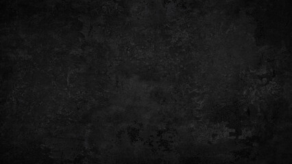 Abstract Black wall texture for pattern background. wide panorama picture. Black wall texture rough background dark concrete floor or old grunge background with black