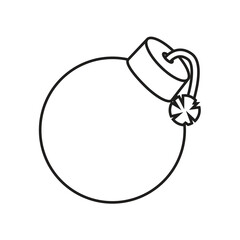cartoon-styled bomb vector black ball emoji illustration