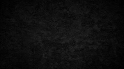 Abstract Black wall texture for pattern background. wide panorama picture. Black wall texture rough background dark concrete floor or old grunge background with black
