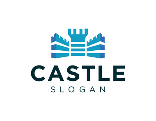 Fototapeta premium The logo design is about Castle and was created using the Corel Draw 2018 application with a white background.