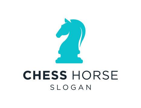 The logo design is about Chess Horse and was created using the Corel Draw 2018 application with a white background.