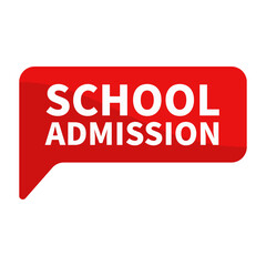 School Admission In Red Rectangle Shape For Promotion Recruitment Business Marketing Social Media Information
