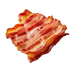 Bacon sliced isolate on transparent background, png file