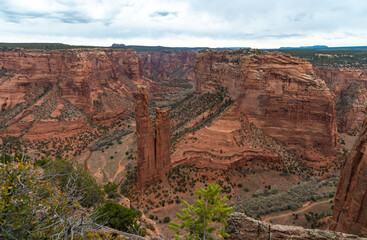 Sandstone Erosion, Tall Red Rock (Spider Rock), Canyon de Chelly National Monument