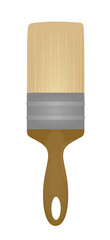 Brown paint brush. vector illustration