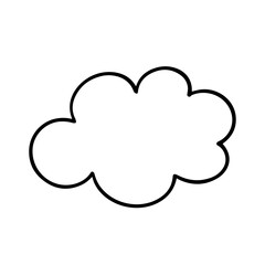 Sketch, doodle of a decorative cloud. Vector graphics.