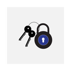 Vector key lock and symbol collection. Security symbol. Lock and key icon.
