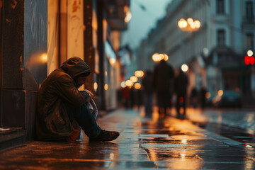 Obraz premium Solitude in the City