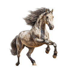 Obraz na płótnie Canvas white brown horse isolated.
