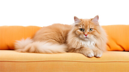 cat lies on  sofa  png
