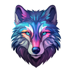 Colorful Wolf Paints, stunning generative AI illustrations that showcase the beauty of wolves with vibrant bursts of color. Perfect for posters, websites, and creative projects