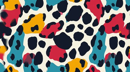 Minimalist leopard pattern. Creative abstract fauna print in vivid colors