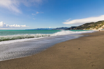 Mare mosso sulla Spiaggia di Varigotti Liguria