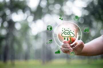 Developing sustainable CO2 concepts and low reduce CO2 emissions and carbon footprint to limit...