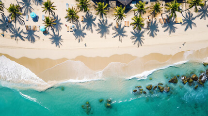 Fototapeta na wymiar Indonesia Bali Aerial view of beach