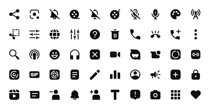 Social Media UI Icon Set