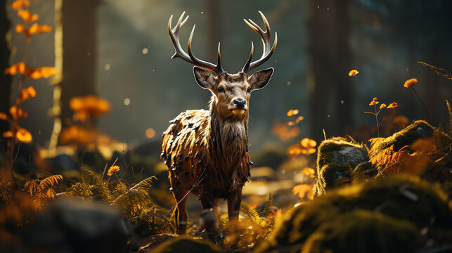 Deer wallpaper in the wild