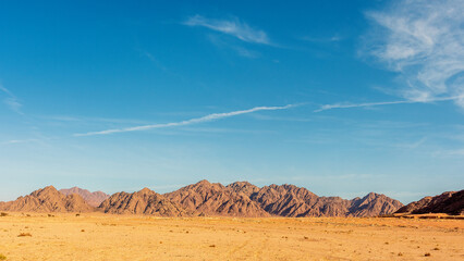 Desert with mountains. Sinai, Egypt.