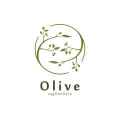 Vector Olive Oil Logo Template