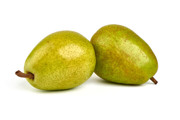 Juicy fresh ripe Williams pears, isolated on a white background.