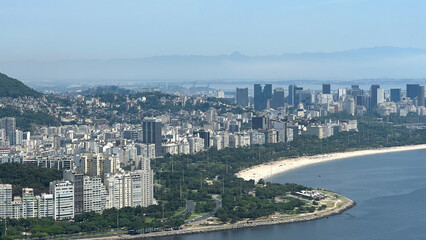 Fototapeta premium Beatiful Beach Landscape in Rio de Janeiro, travel background