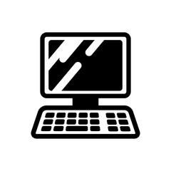 Computer vector icon on white background - 701788117