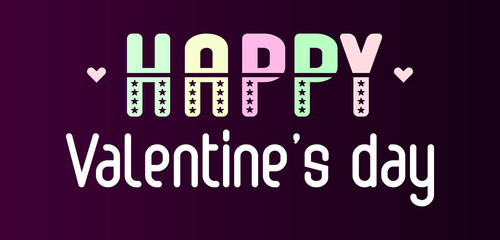 Happy Valentine's Day Beautiful Text Design illustration