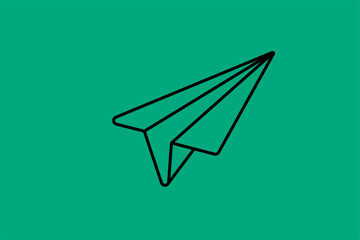 paper plane illustration in flat style design. Vector illustration.	