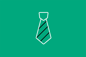 tie illustration in flat style design. Vector illustration.	