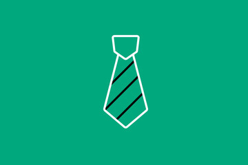 tie illustration in flat style design. Vector illustration.	