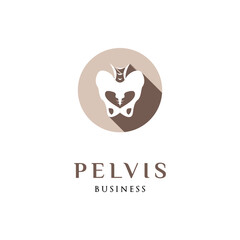 Pelvis Icon Logo Design Template