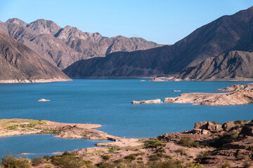 Reservoir Dam Potrerillos (Embalse Dique Potrerillos), Mendoza, Argentina
