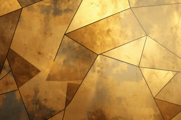 Geometric background banner with a gold foil texture golden vintage sepia-toned photography, shaped canvas, juxtaposition of shapes. Web design elements