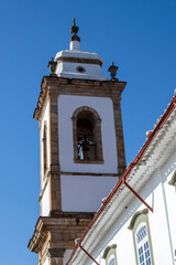Cathedral Basilica of Our Lady of the Pillar in historic city of Sao Joao Del Rei, Minas Gerais, Brazil.