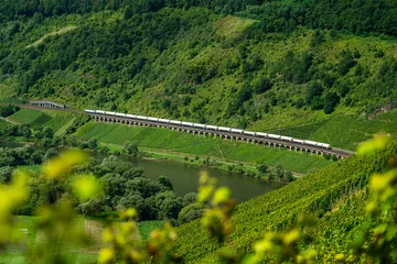 Fototapete Landwasserviadukt Eisenbahnviadukt bei Pünderich, Mosel