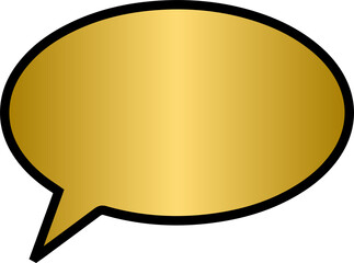 Golden speak bubble text, chatting box, gold message box	
