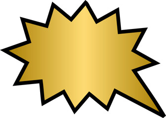 Golden speak bubble text, chatting box, gold message box	
