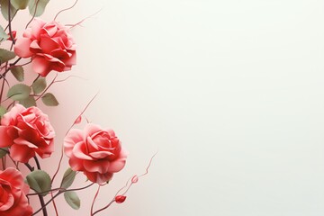 Roses on a light background