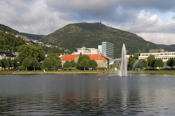 Park in UNESCO Bergen, Norway