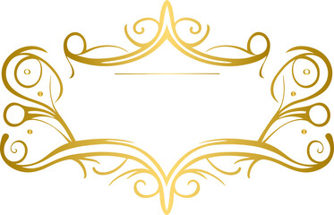 Gold vintage frame, golden luxury frame	

