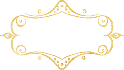 Gold glitter vintage frame, golden luxury frame	
