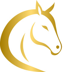 Golden horse head